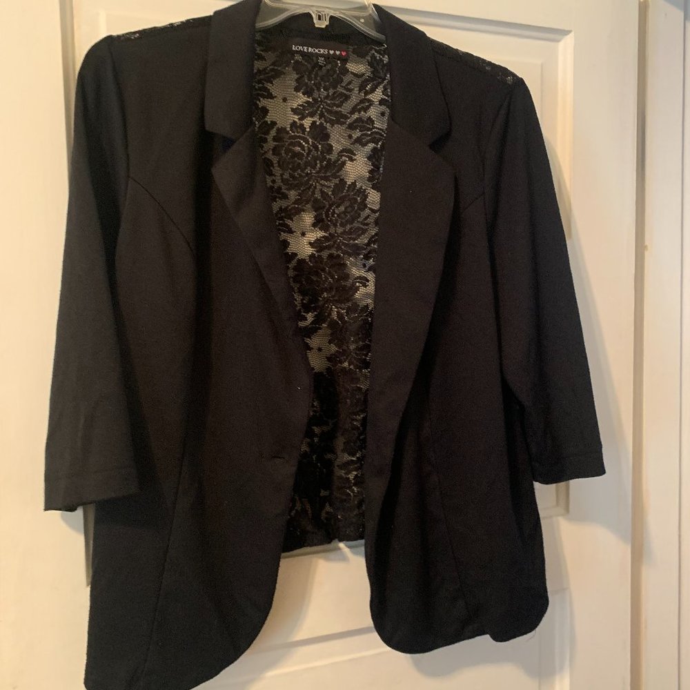 Black Lace Blazer